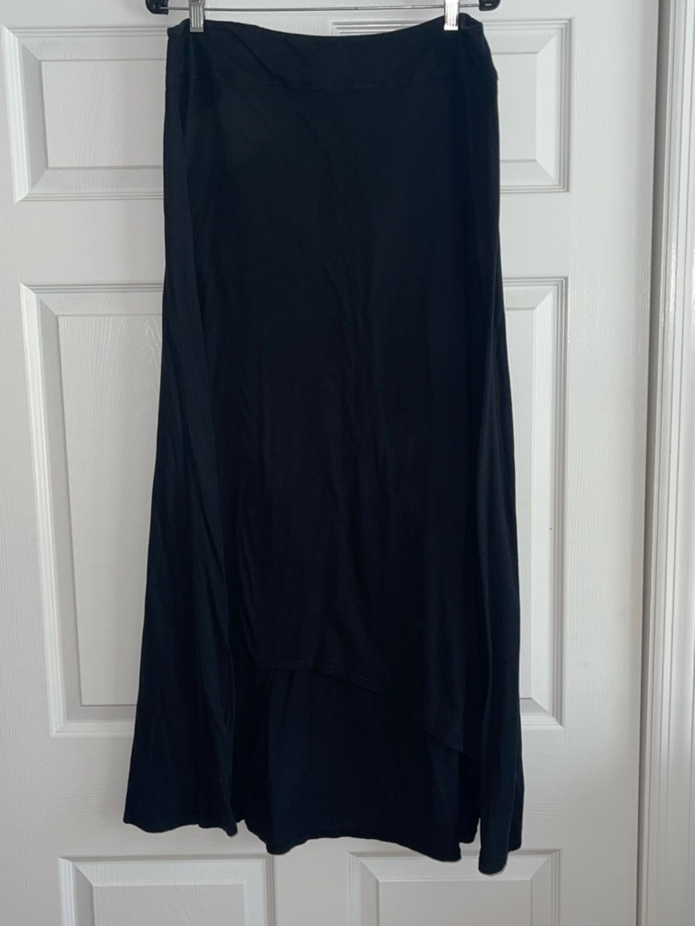 Fresh Produce Cotton High Low Black Maxi Skirt Large